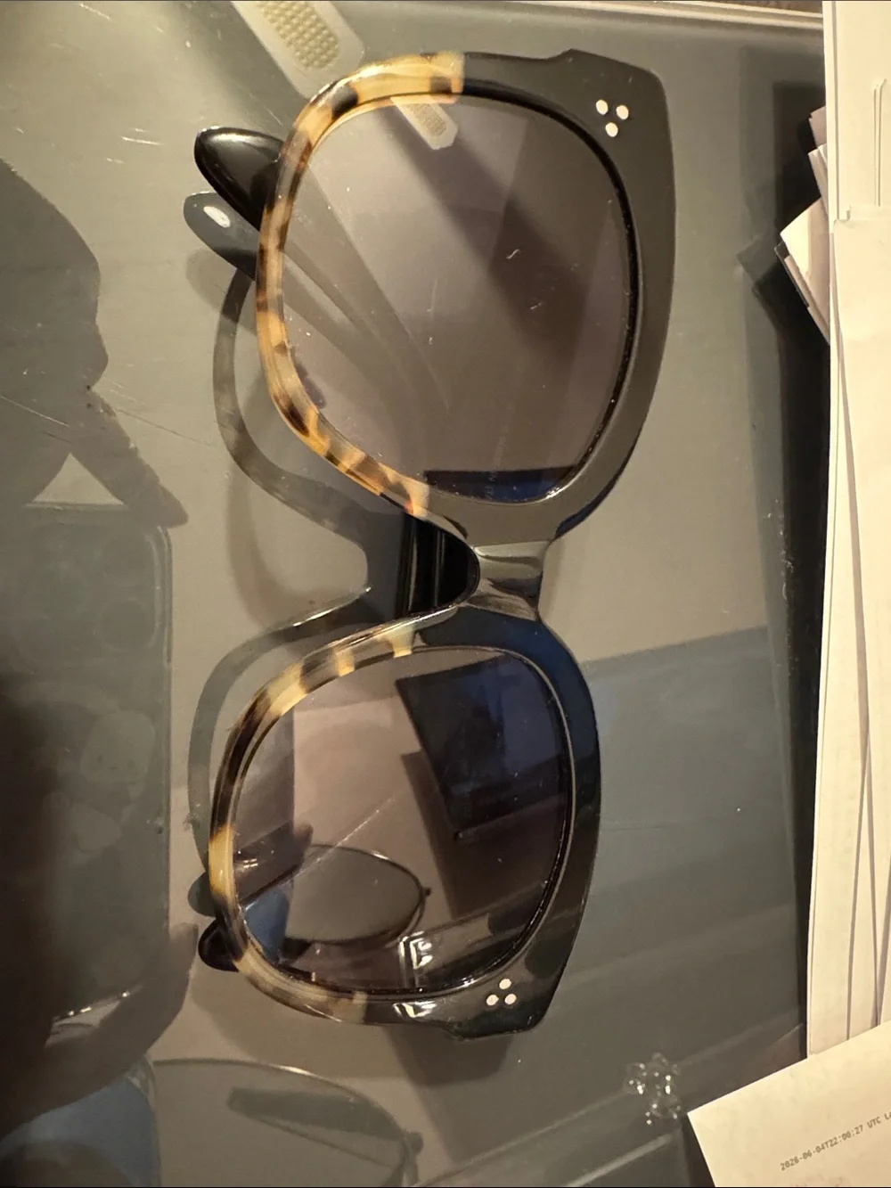 Celine Oversized Sunglasses in Black and Tortoiseshell - Picture 1 of 5